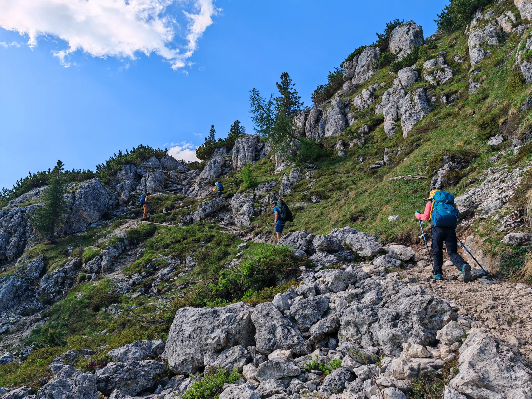 Alta Via 1 cesta na Passo Giau