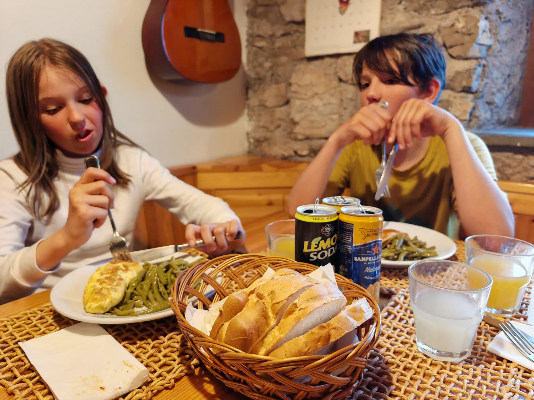 Rifugio Pian de Fontana dinner