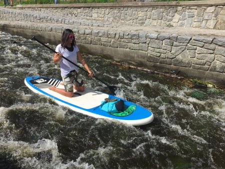 Jízda na paddleboardu